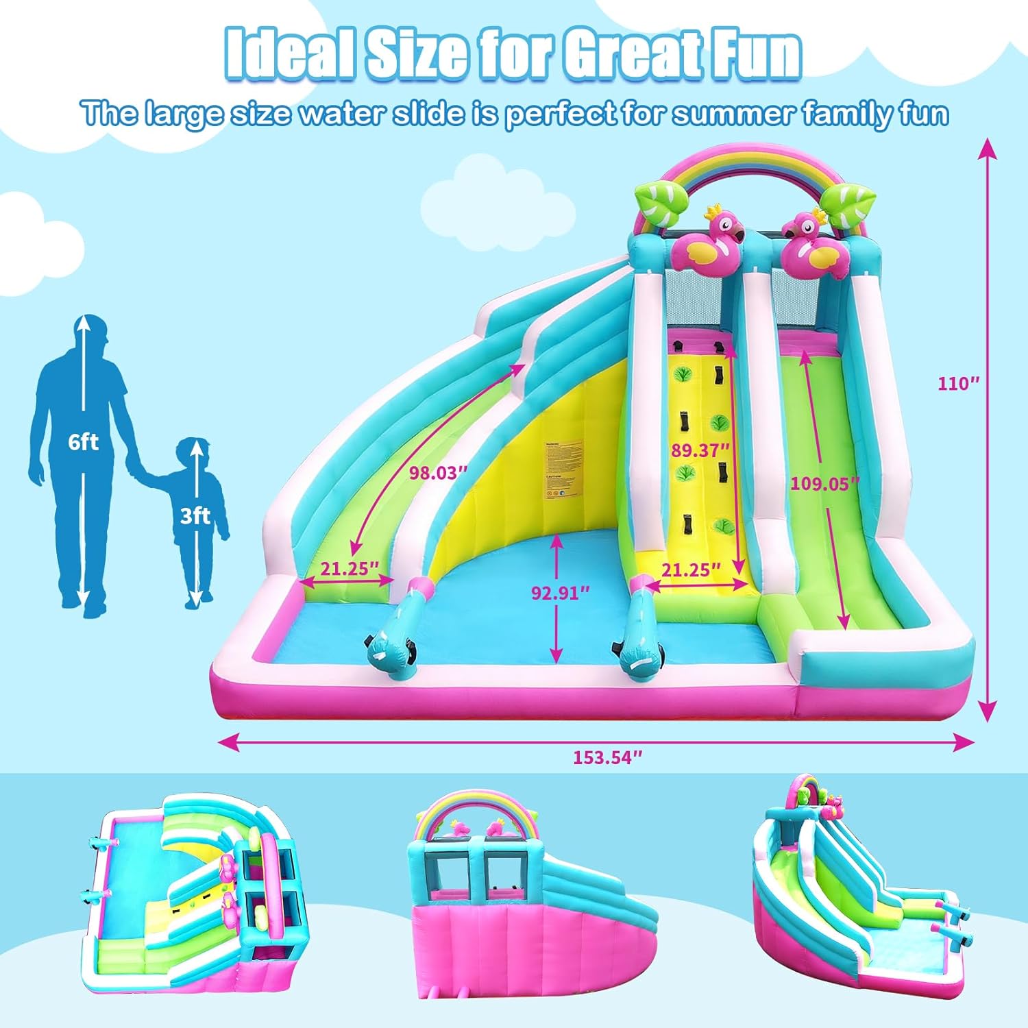 95 ft Waterslide Backyard Party Favors