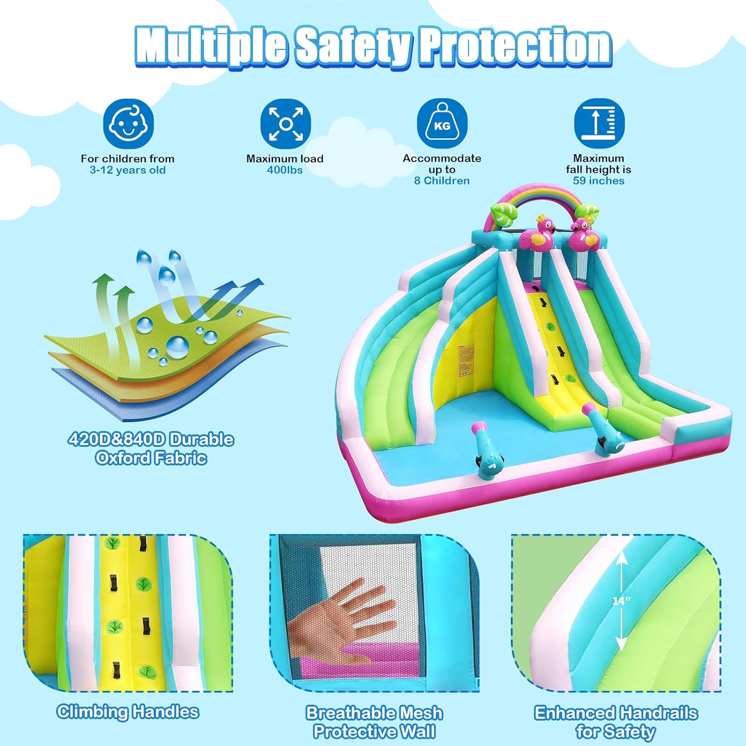 95 ft Waterslide Backyard Party Favors