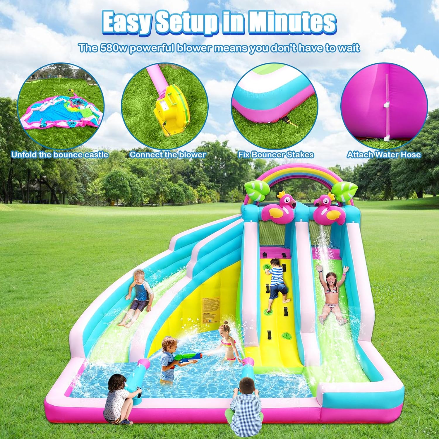 95 ft Waterslide Backyard Party Favors
