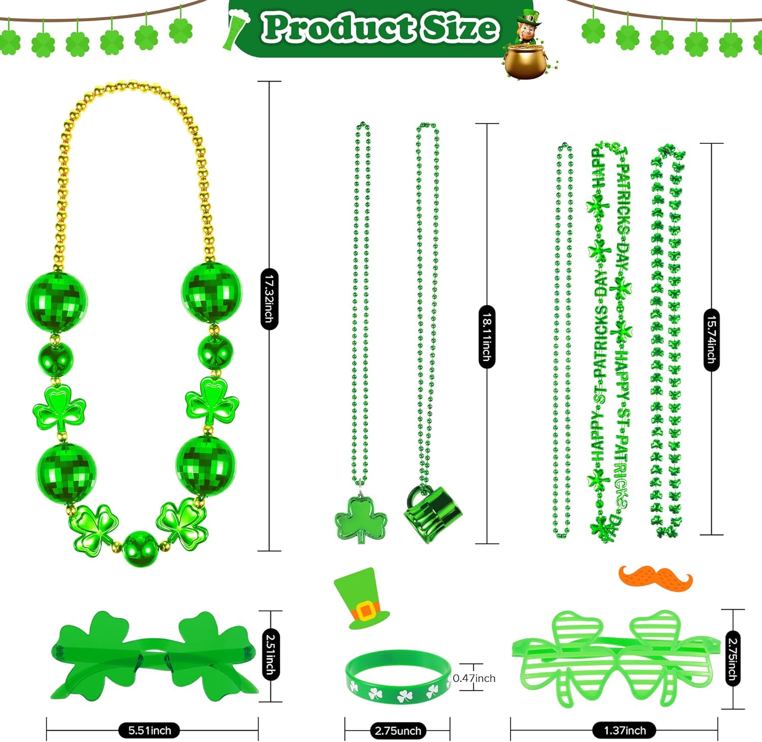 50 Pieces St. Patrick's Day Decorations