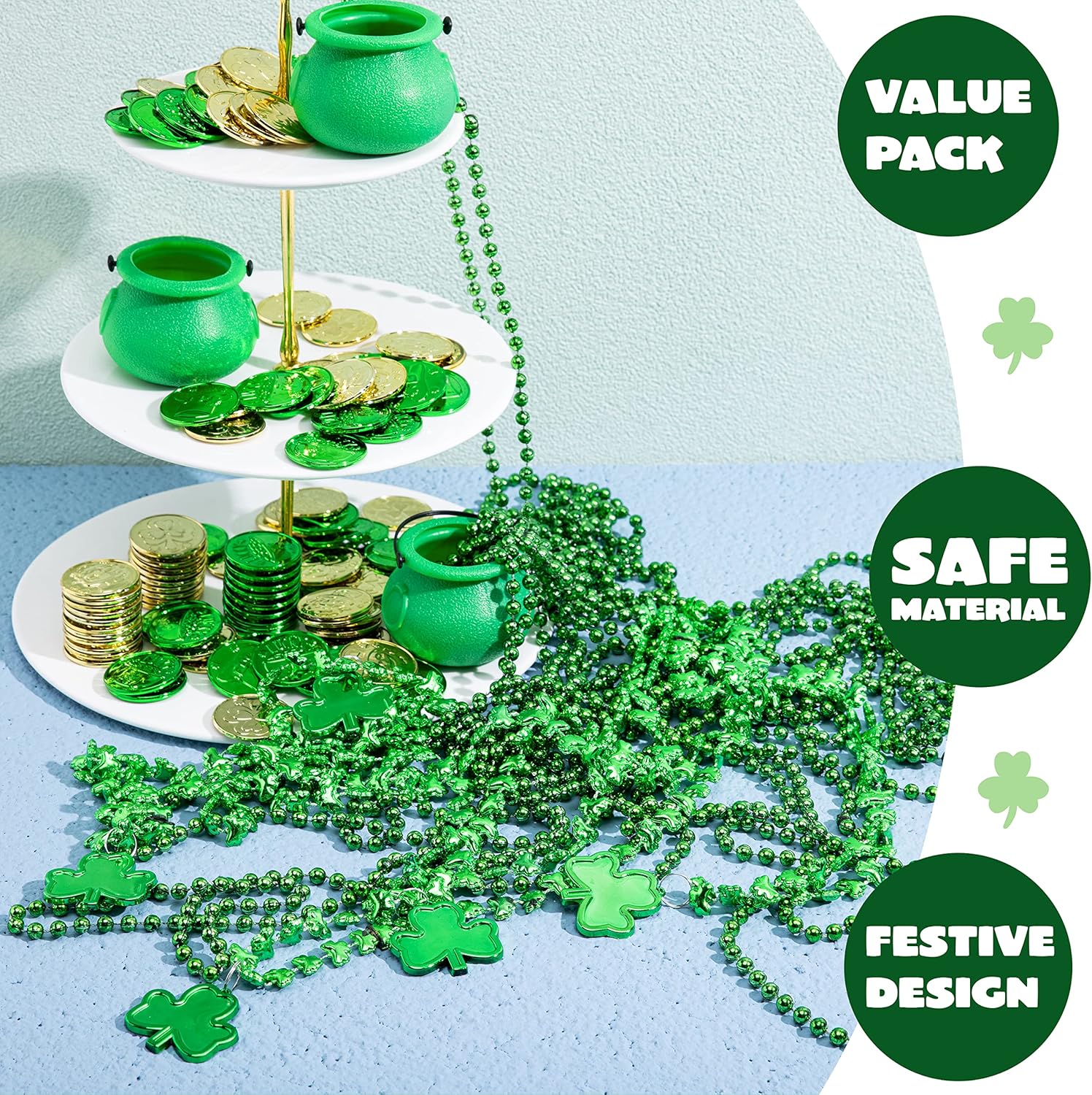 36 Pack St. Patrick's Day Necklace Set