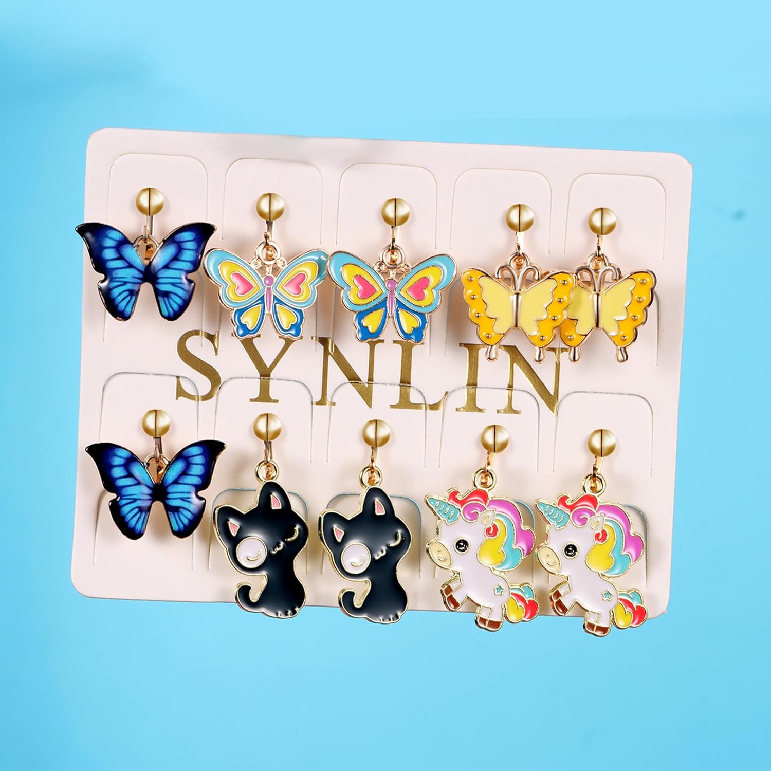 20 Pairs Clip On Earrings for Girls