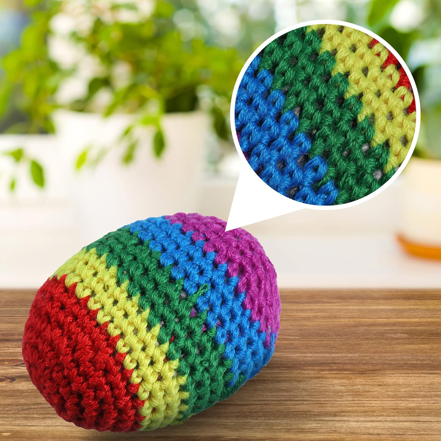 5 Pack Ball Bag, Mixed Color Knit Kickball