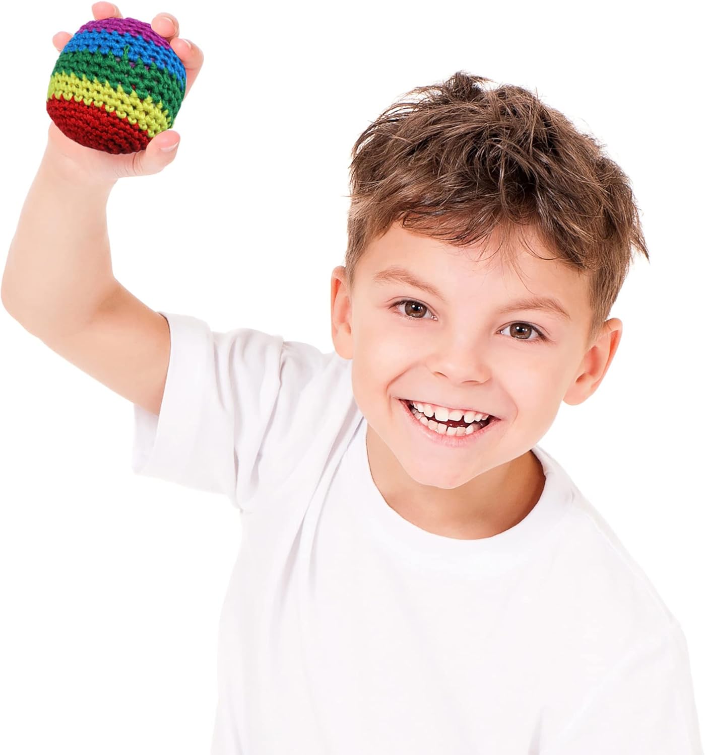 5 Pack Ball Bag, Mixed Color Knit Kickball