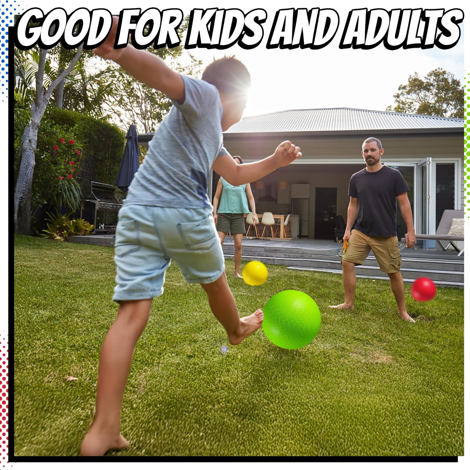6 Pack Inflatable Rubber Playground Balls