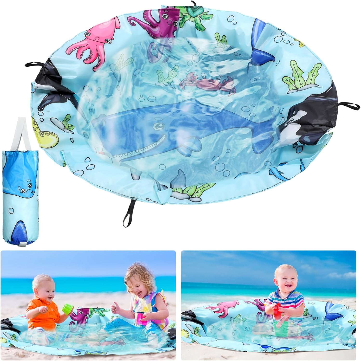 58484EP Swim Center Inflatable Family Pool: 277 Gallon Capacity - 120" x 72" x 22" - Blue