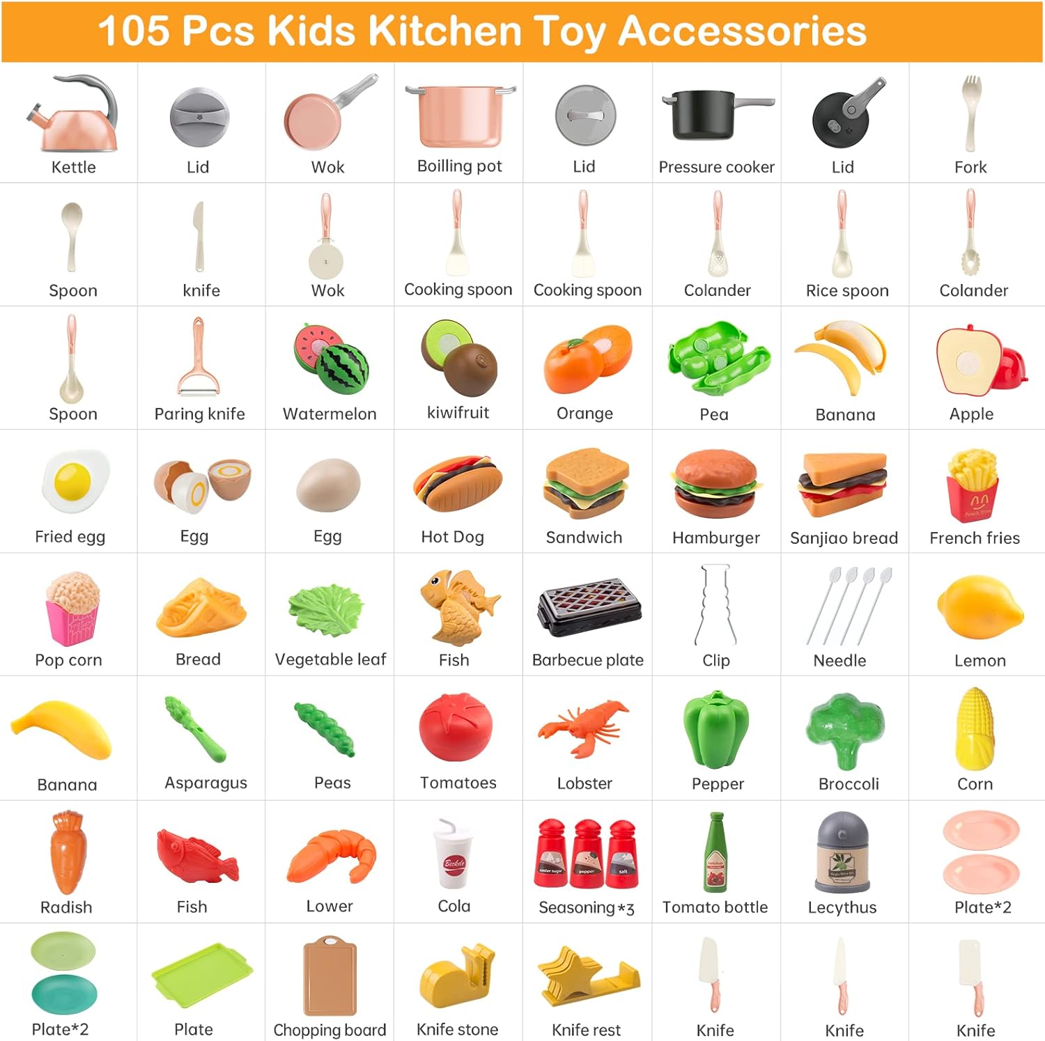 1 Pack Kids Kitchen Toys Accessories