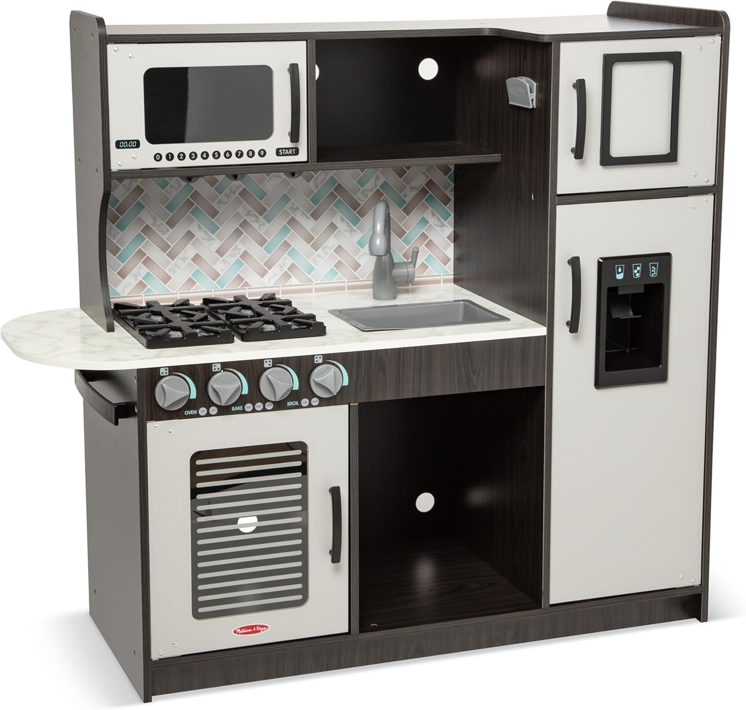 Wooden Chef Kitchen with Ice Cube Dispenser