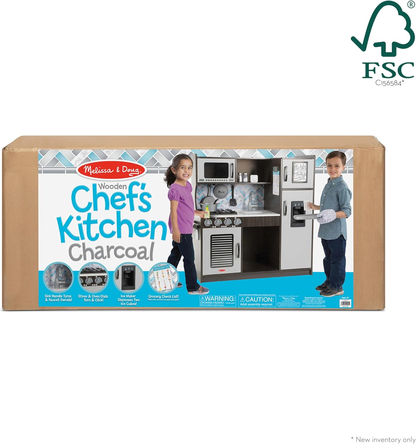 Wooden Chef Kitchen with Ice Cube Dispenser