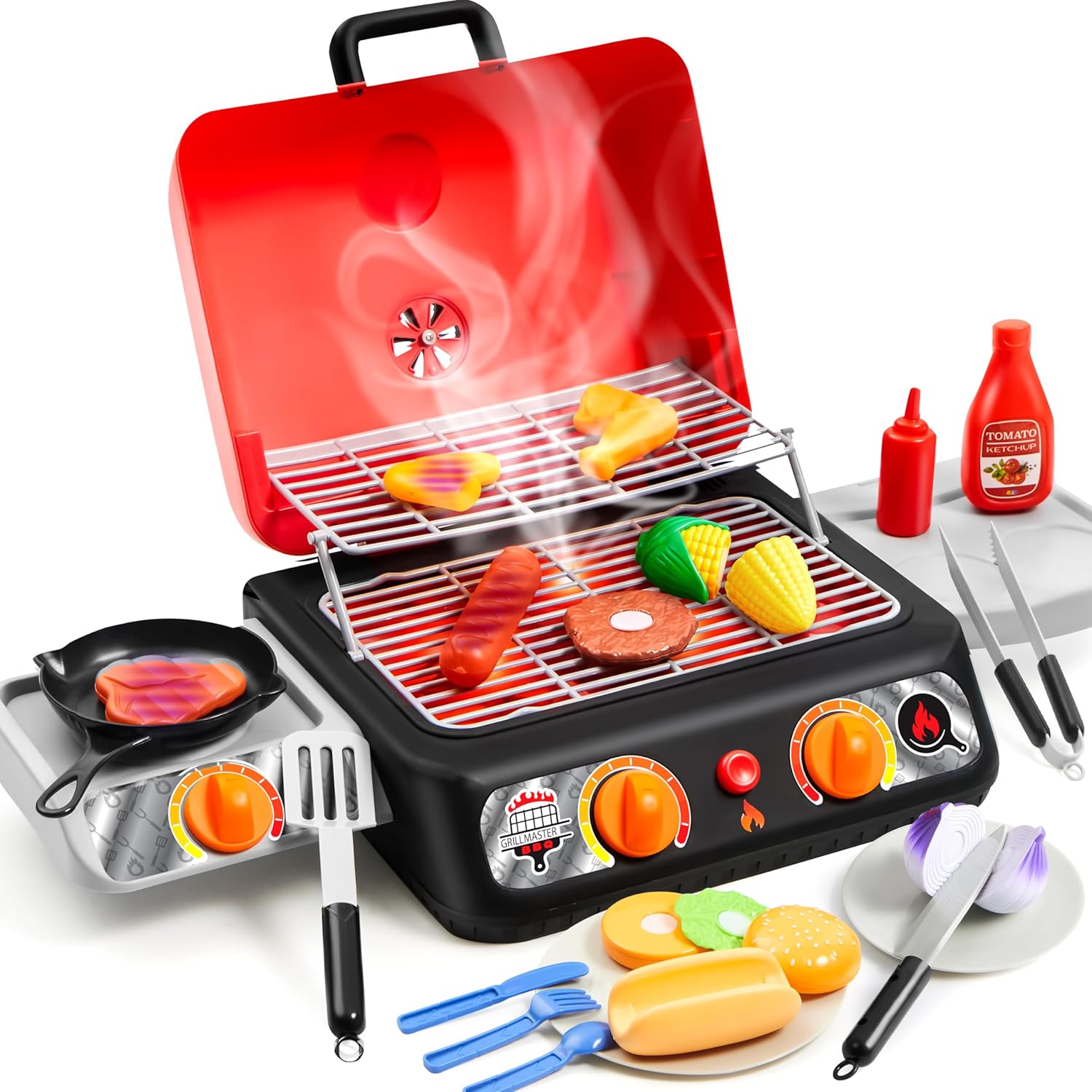 Kid's Barbecue Playset with Fake Smoke