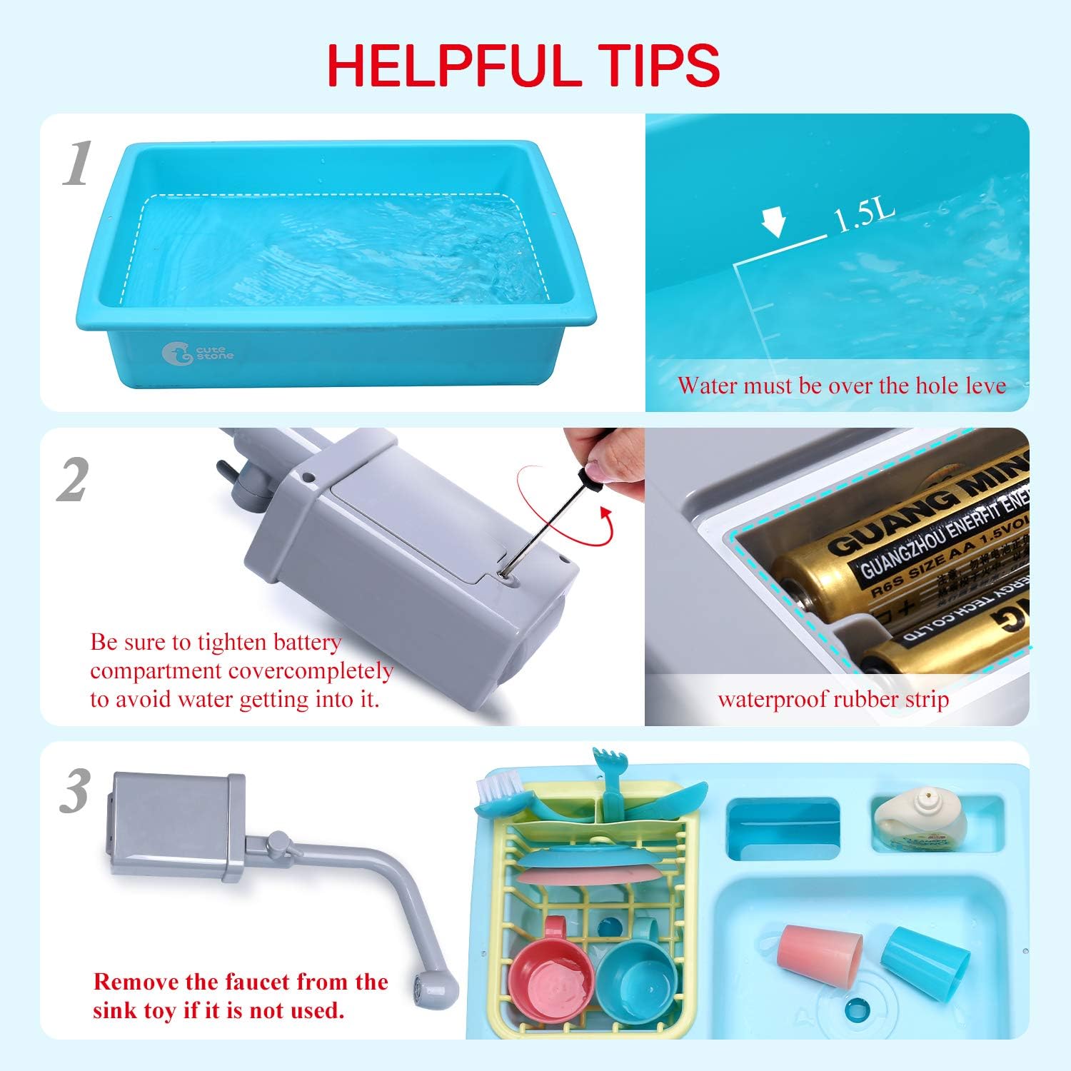Color Changing Kitchen Sink Toys