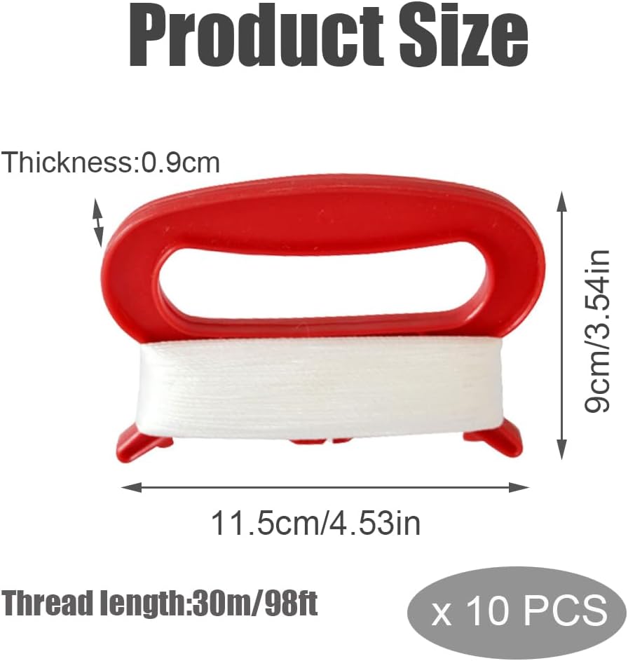 10 Pack Kite Rope Handle, 95ft Line