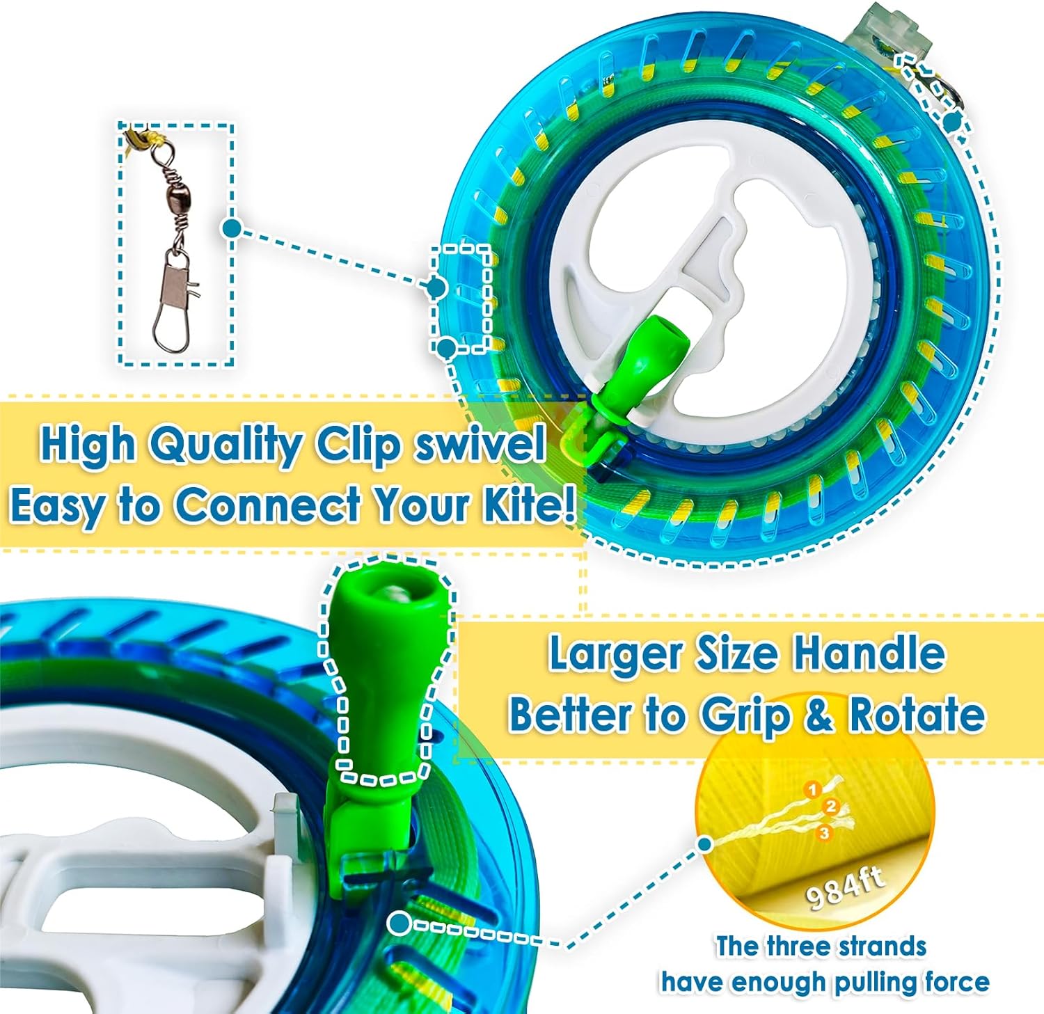 Kite String Reel, 6"es Kite Wheel and Line