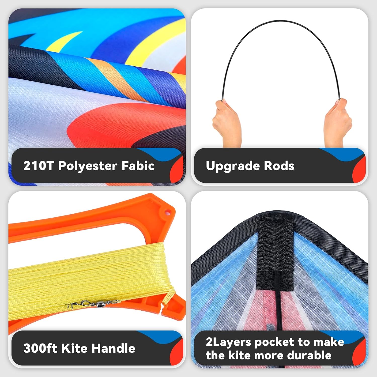 Large Delta Kite, 328ft String Handle