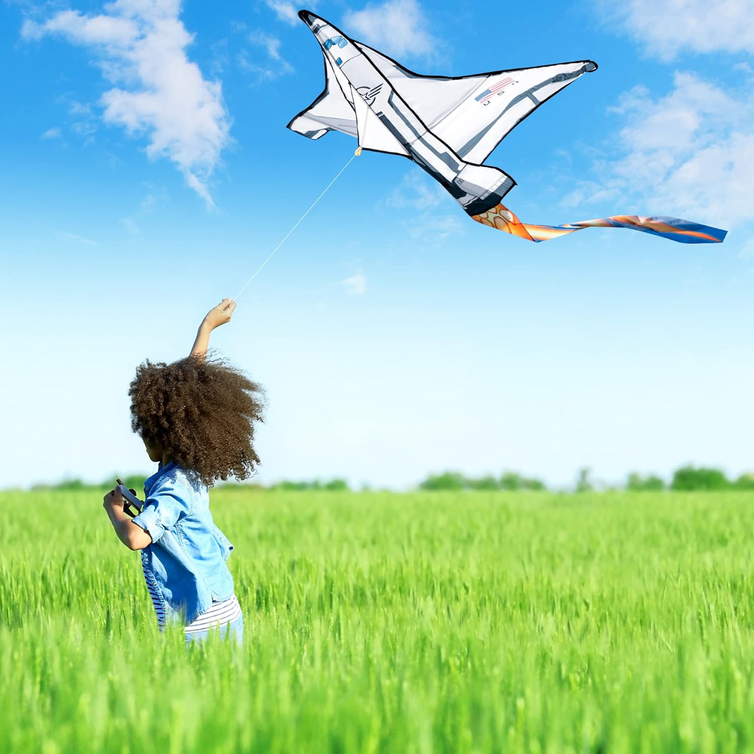 Spaceship Kite, 200ft String