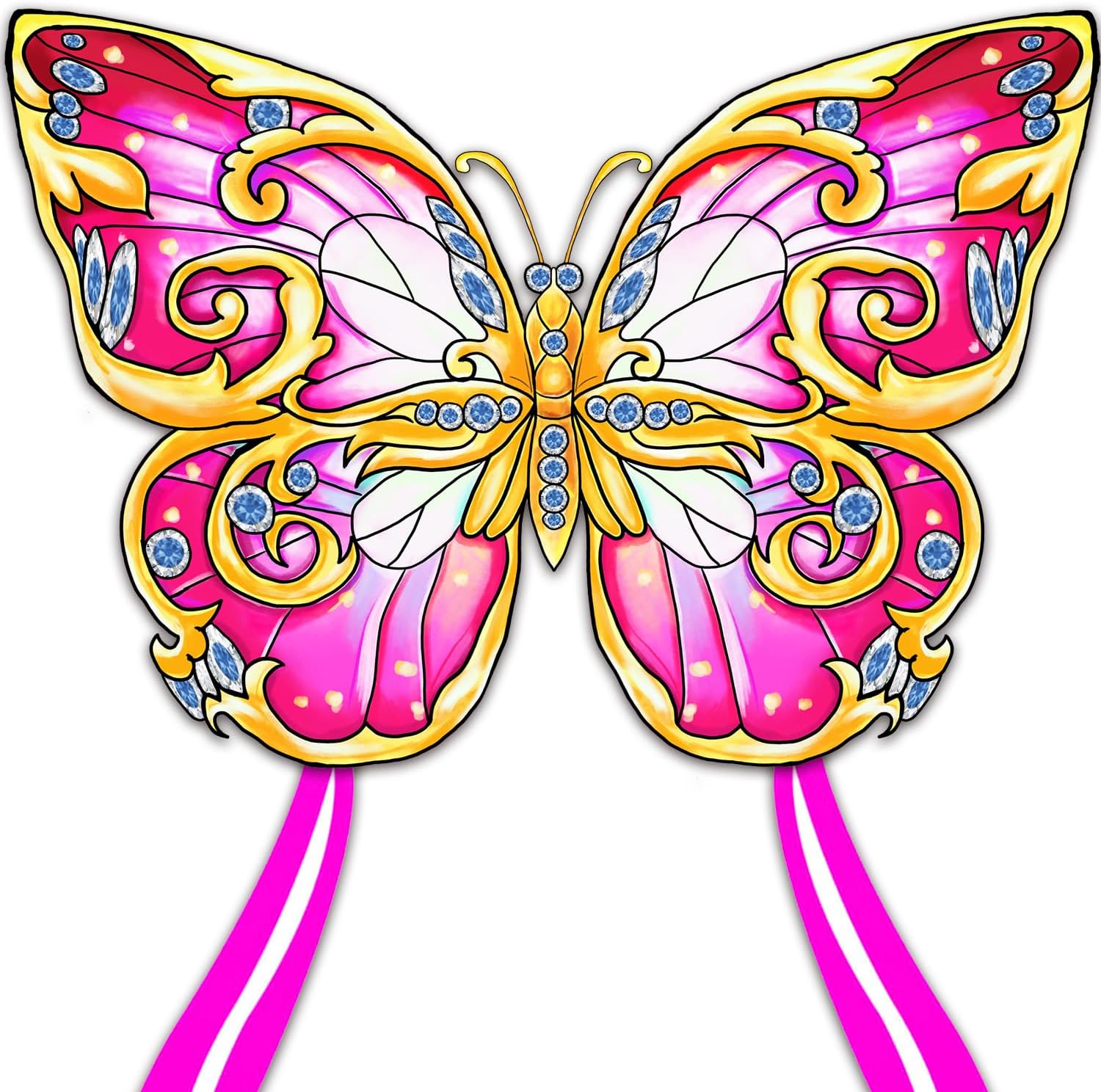 Butterfly Kite, 300ft Handle