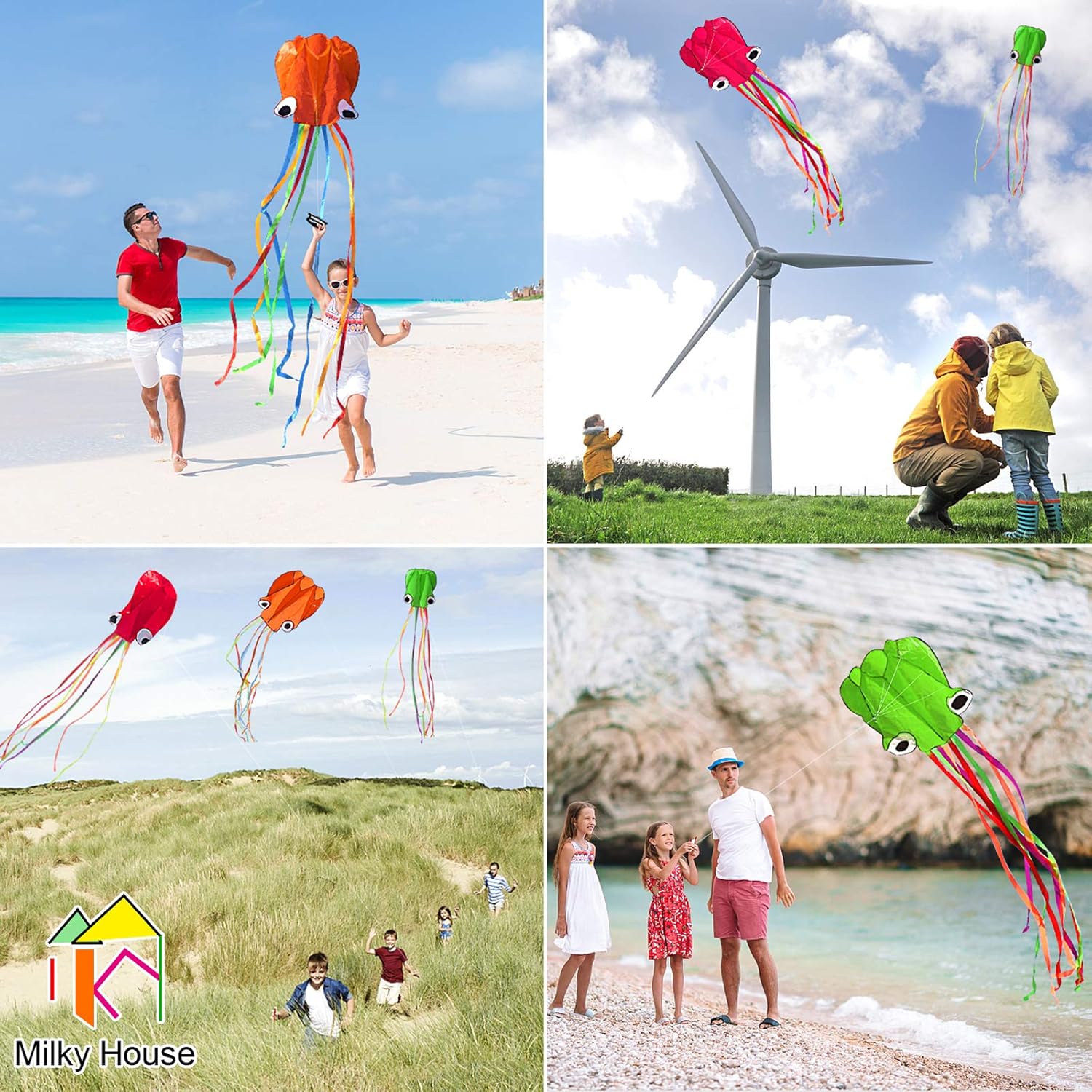 3 Pack Octopus Kite