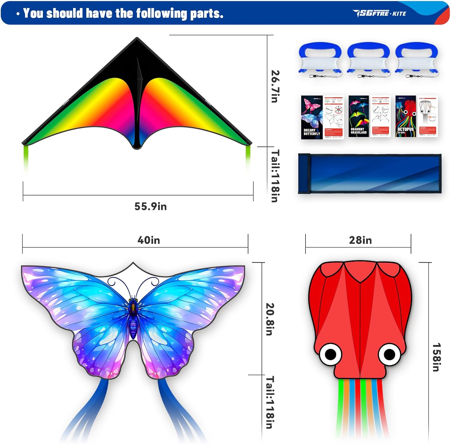 3 Pack Kite Set