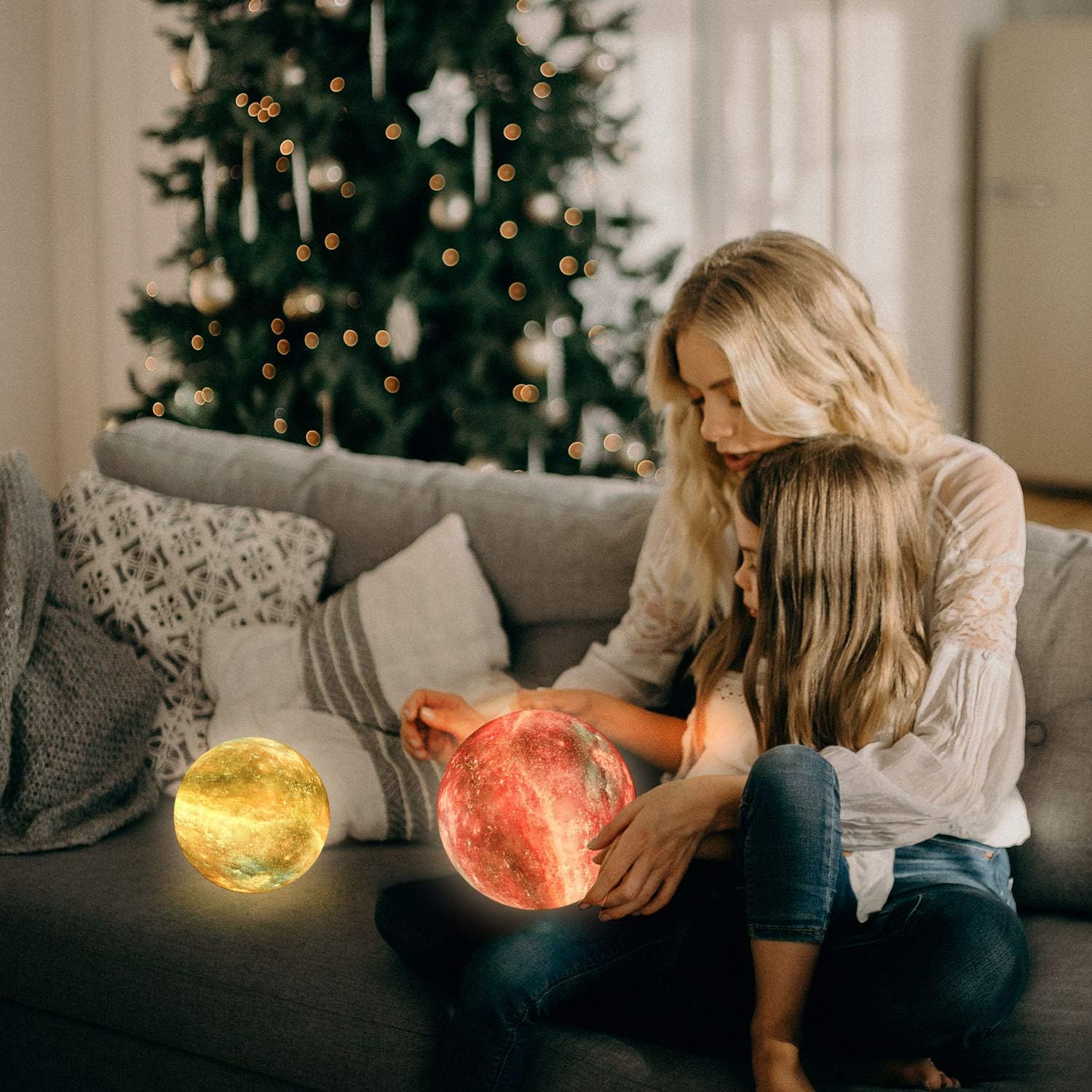 16 Colors Moon Lamp, 6"