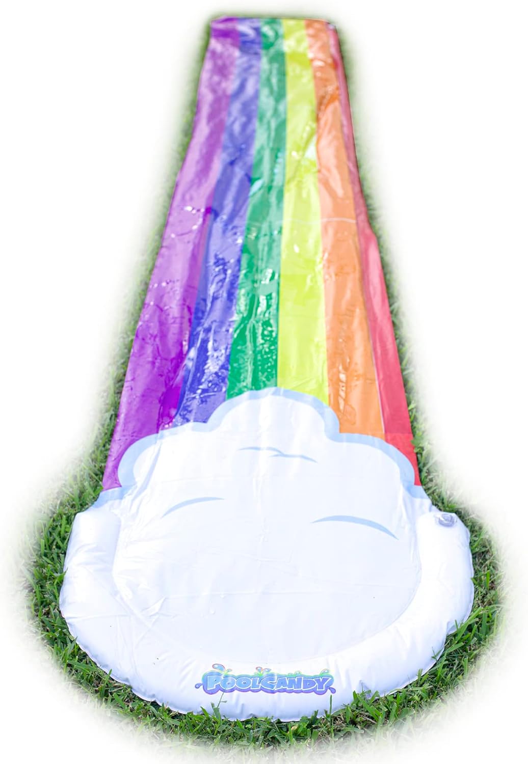 Premium Water Slides Rainbow and Cloud Print Slides For Kids Heavy Duty Water Slide With Premium Double Sided Spray System Backyard Water Slides Outdoor Water Slide Toys Kids Slides