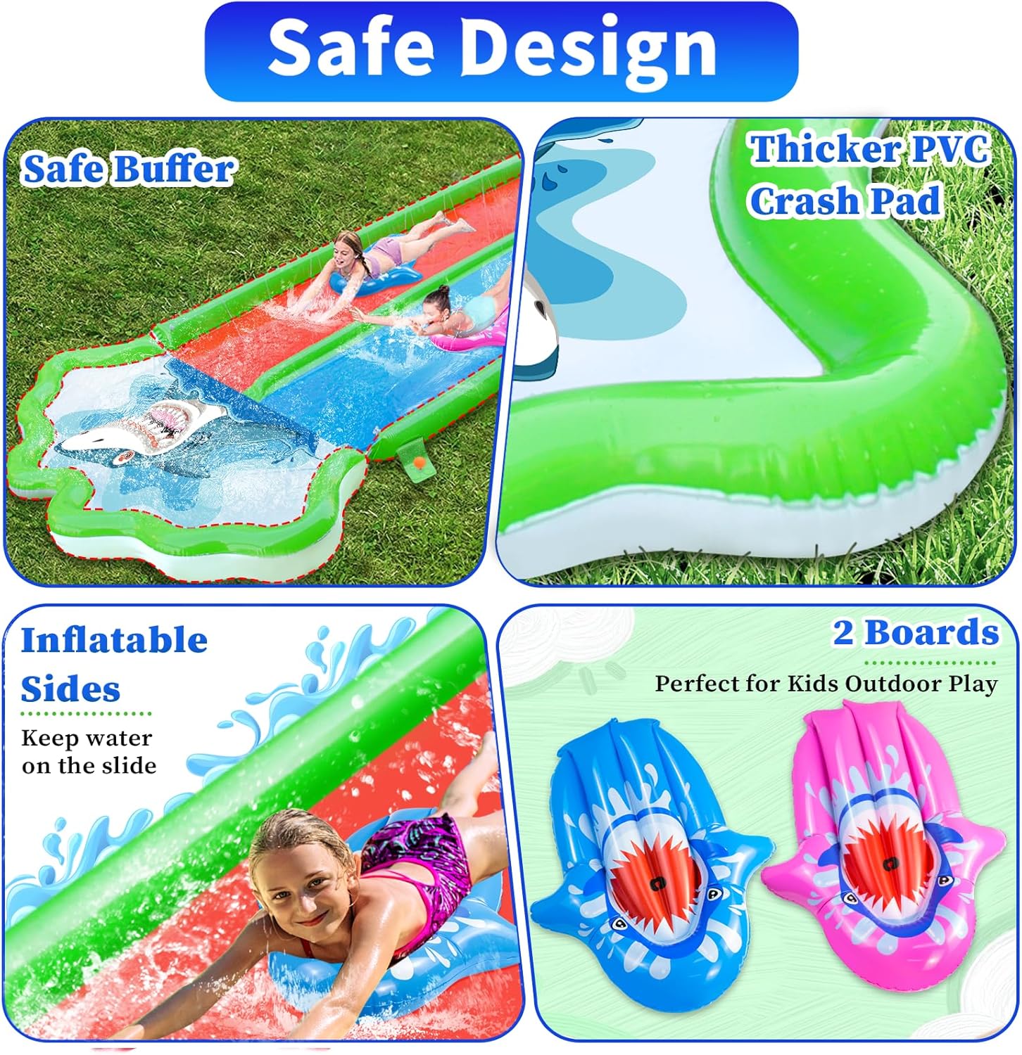 20 x 6 ft Slide Slide Lawn Water Slide