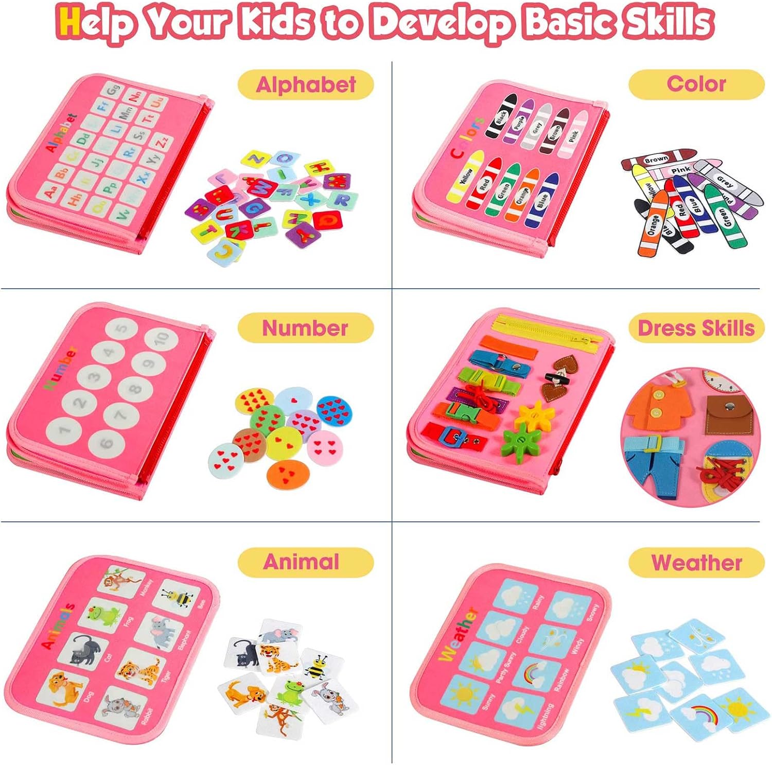 Toddler Busy Board, Toys for 1-3 Years
