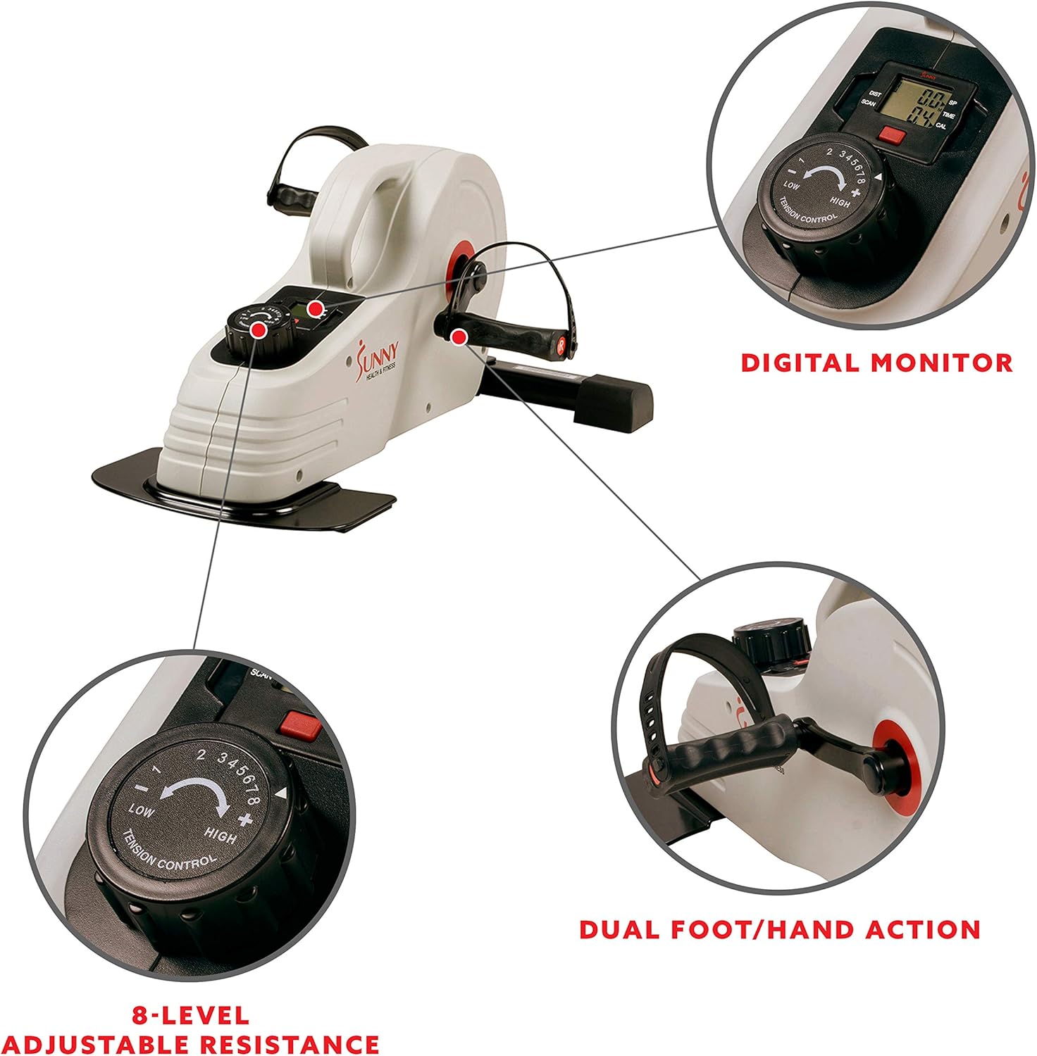 Dual Function Under Table Pedal Exerciser