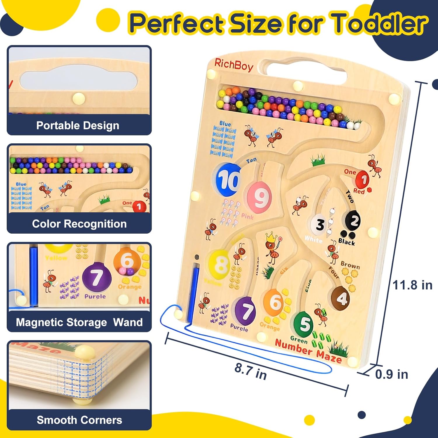 2 in 1 Ant Magnetic Maze, Learning Alphabets