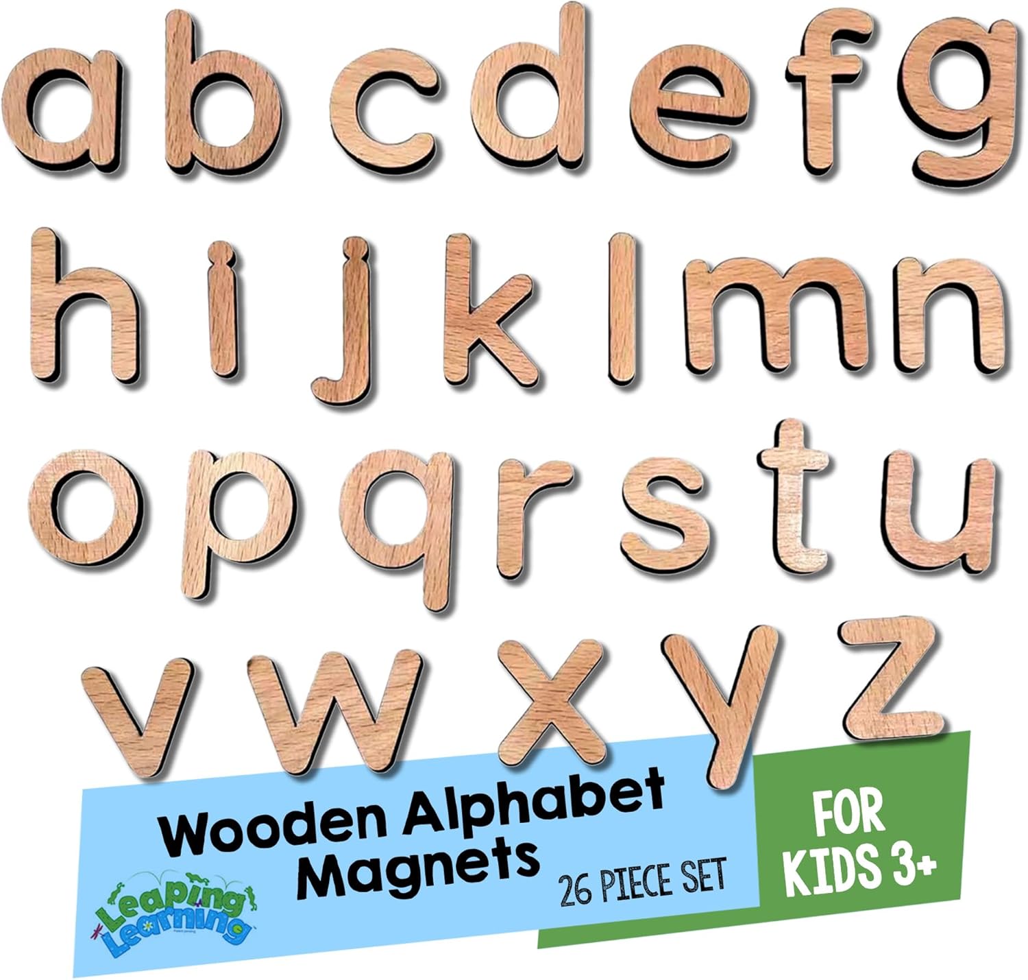 Leaping Learning Lower Case Wooden Alphabet Magnet Set