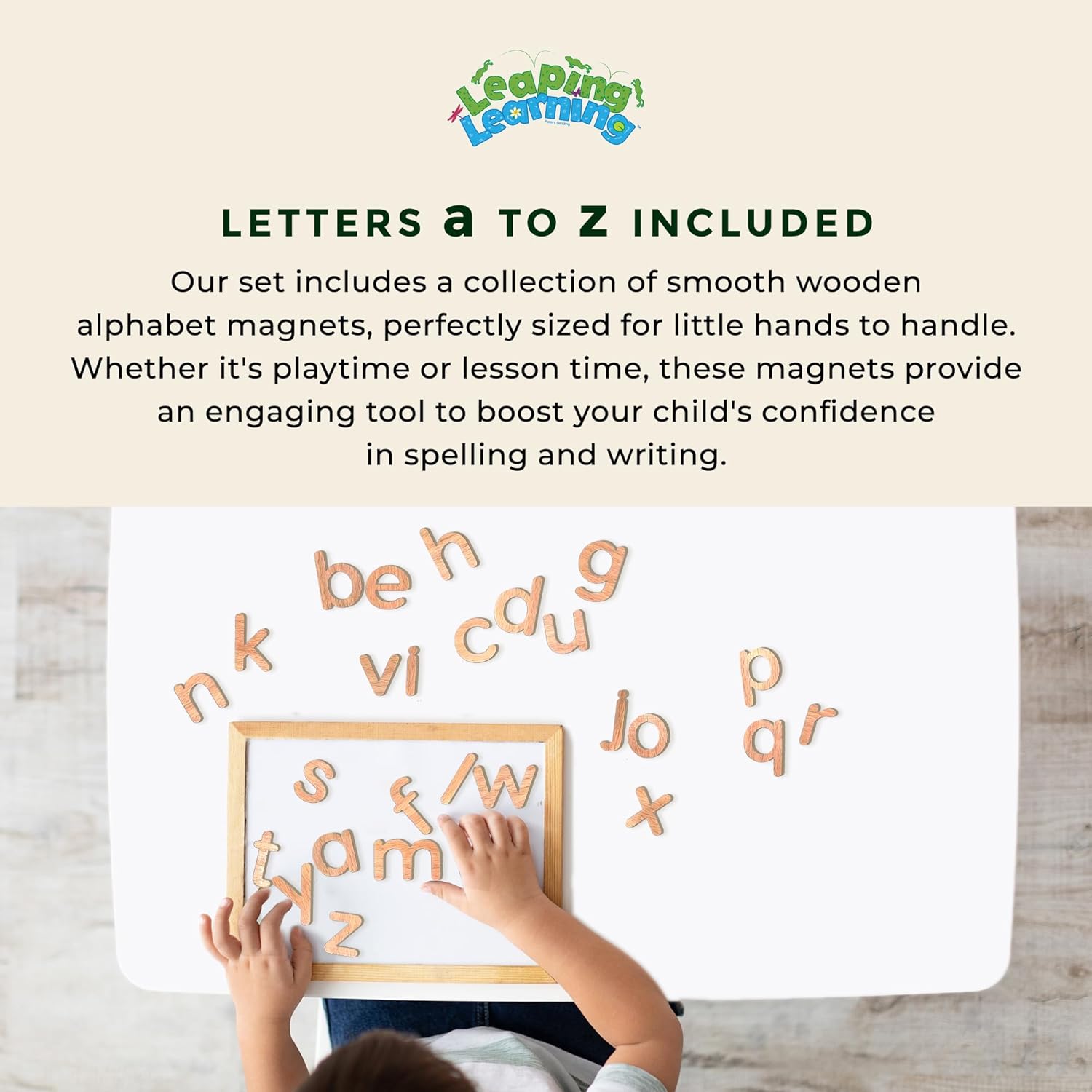 Leaping Learning Lower Case Wooden Alphabet Magnet Set