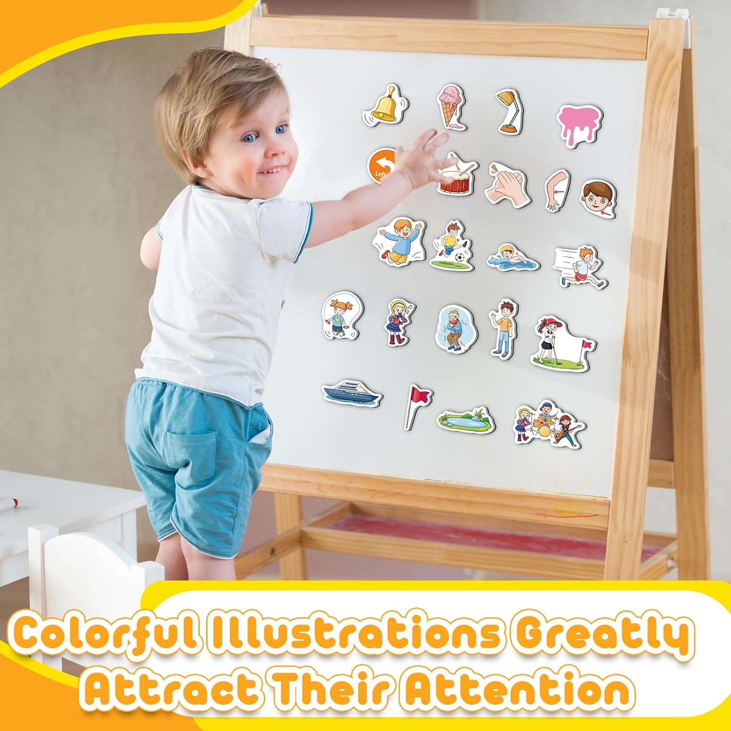 CVCC & CCVC word games, 50 kids fridge magnets