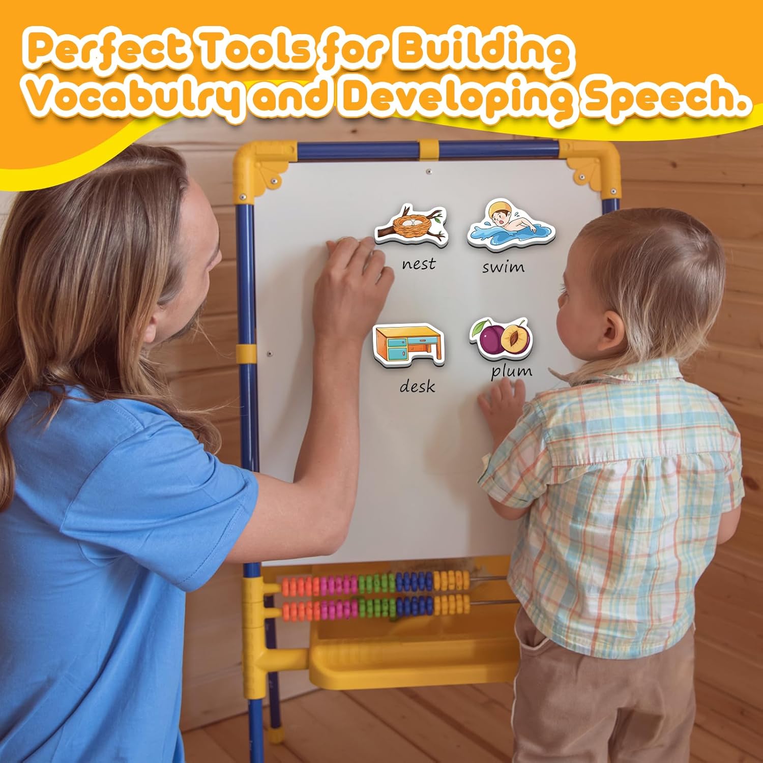 CVCC & CCVC word games, 50 kids fridge magnets
