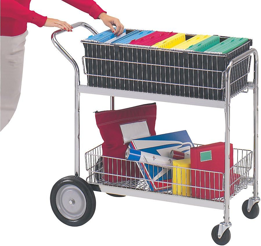 Medium Wire Basket Mail Office Cart (M106)