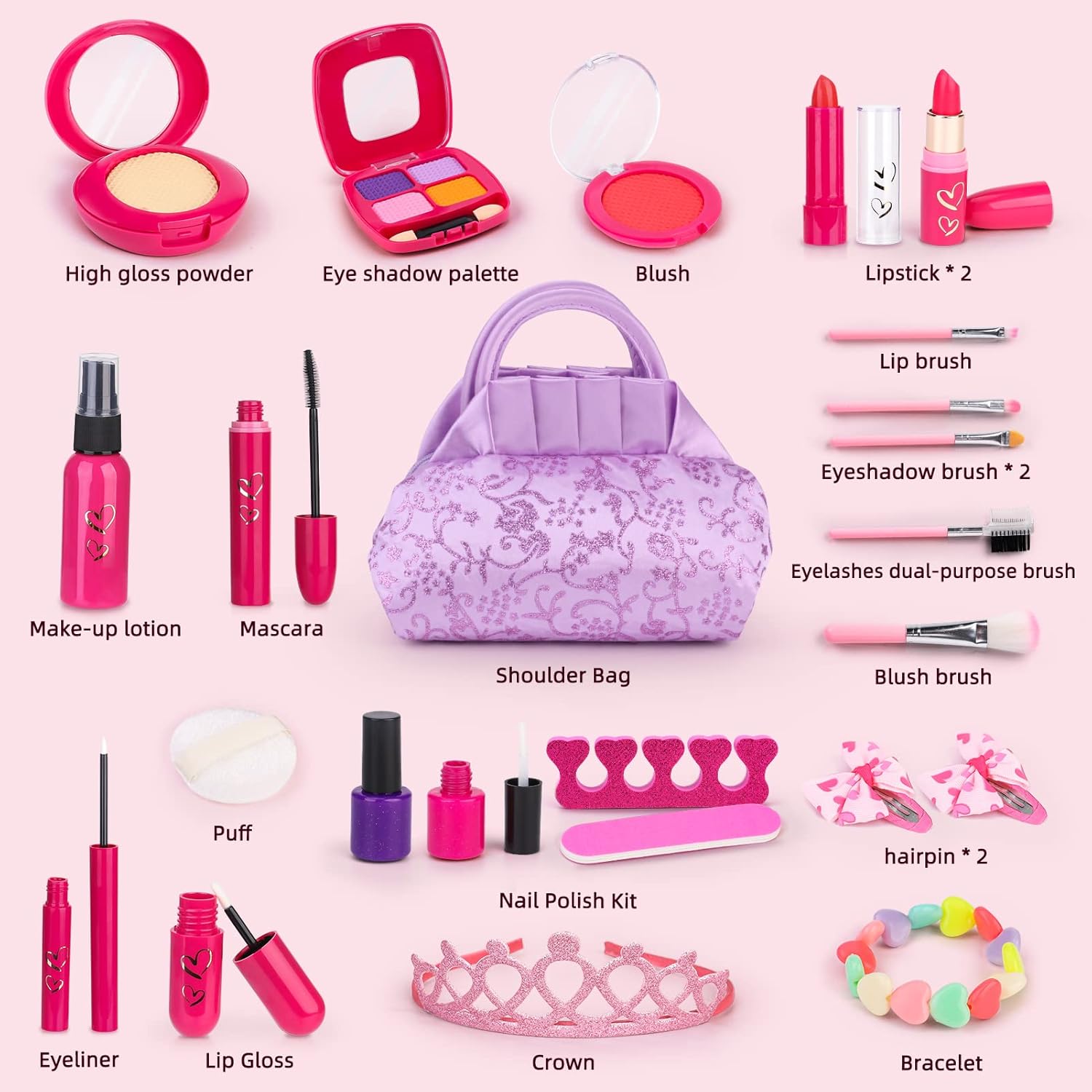 24 Pack Toddler Pretend Makeup