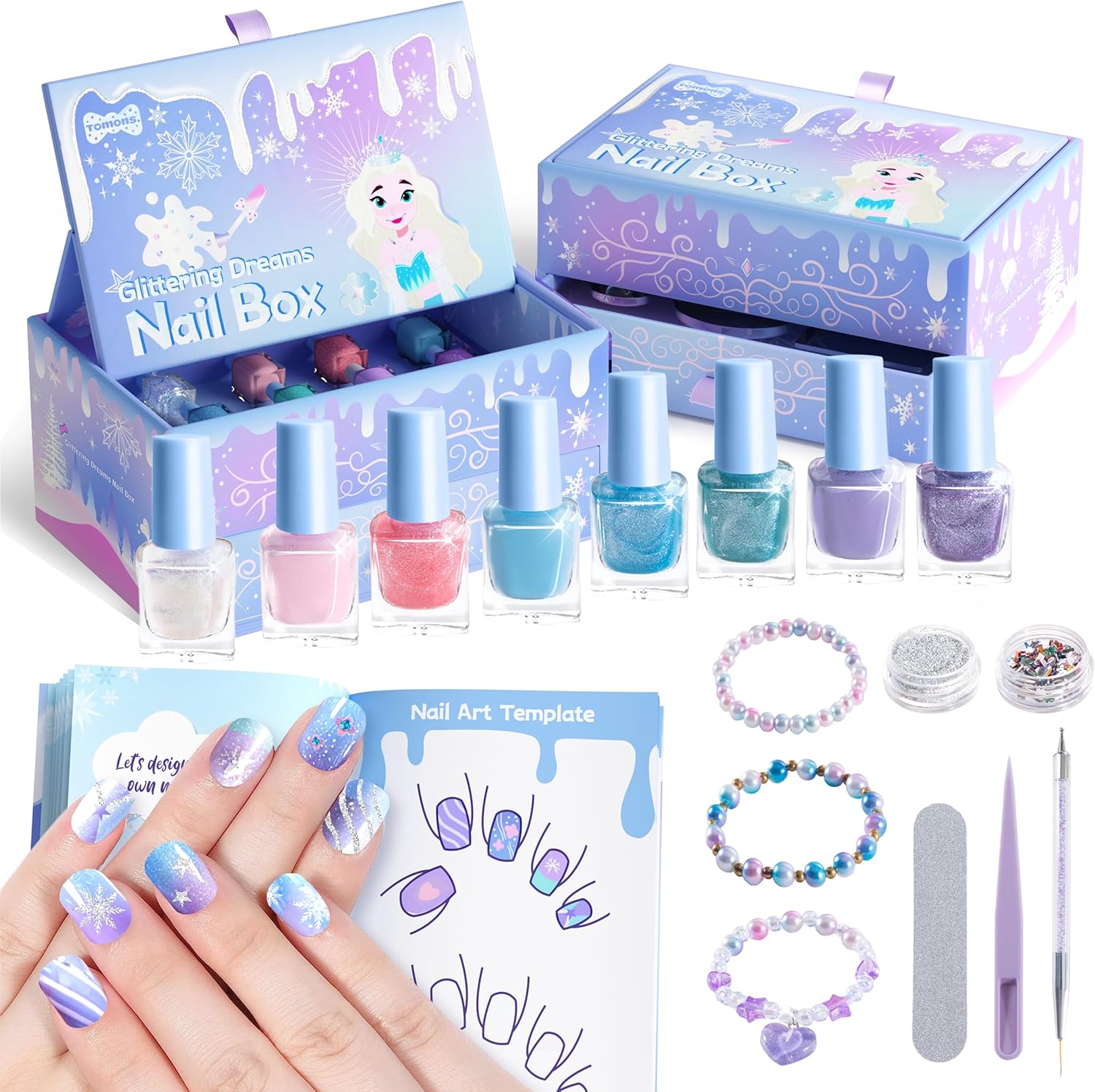 8 Colors Kids Nail Polish Set