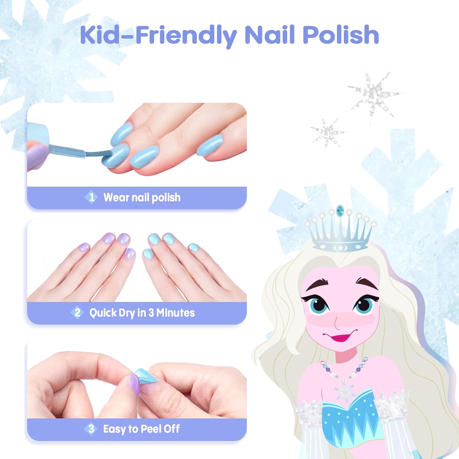 8 Colors Kids Nail Polish Set