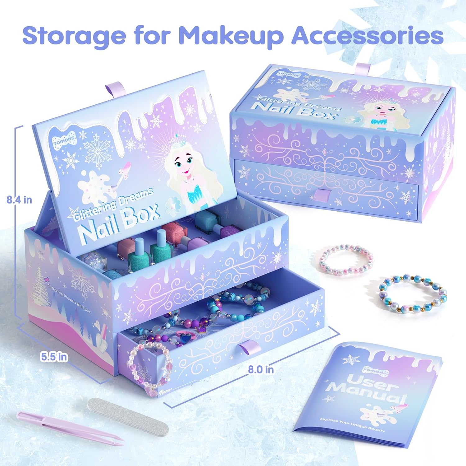 8 Colors Kids Nail Polish Set