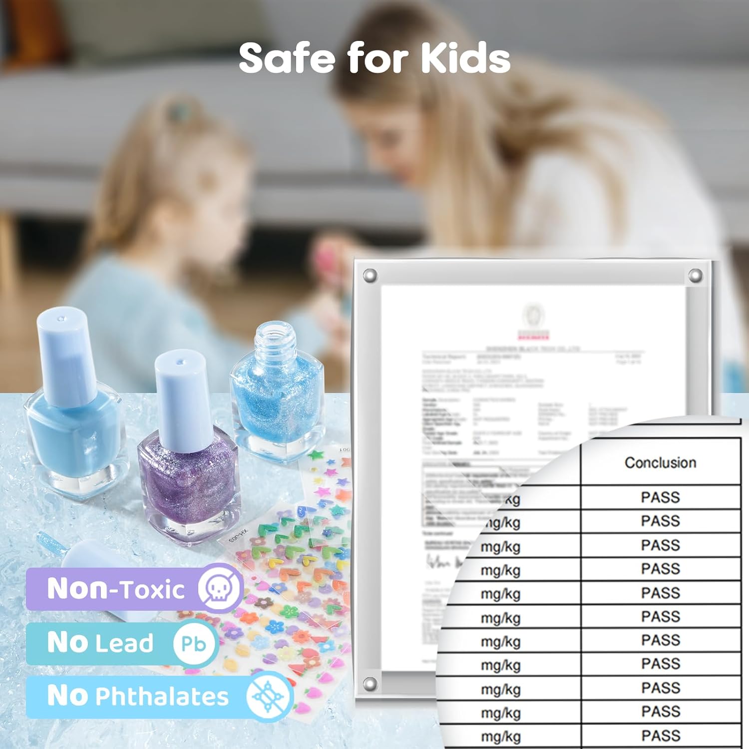 8 Colors Kids Nail Polish Set