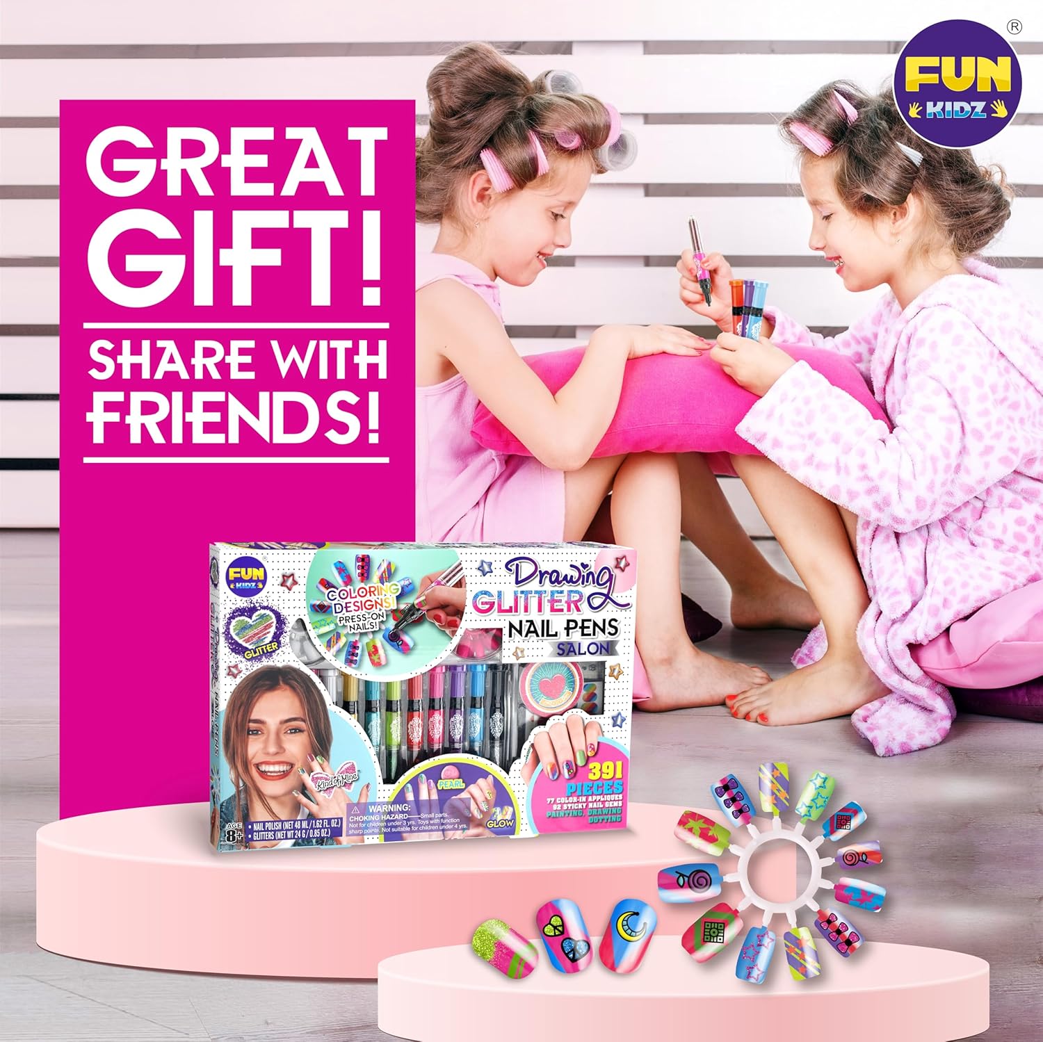 Kids Nail Art Kit, 315 Pens Combo