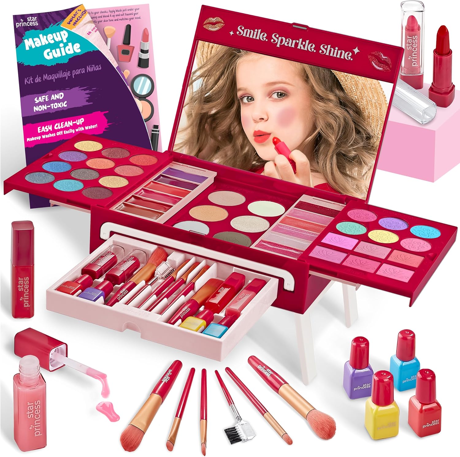 Girls Kids Makeup Set, Non-toxic Washable