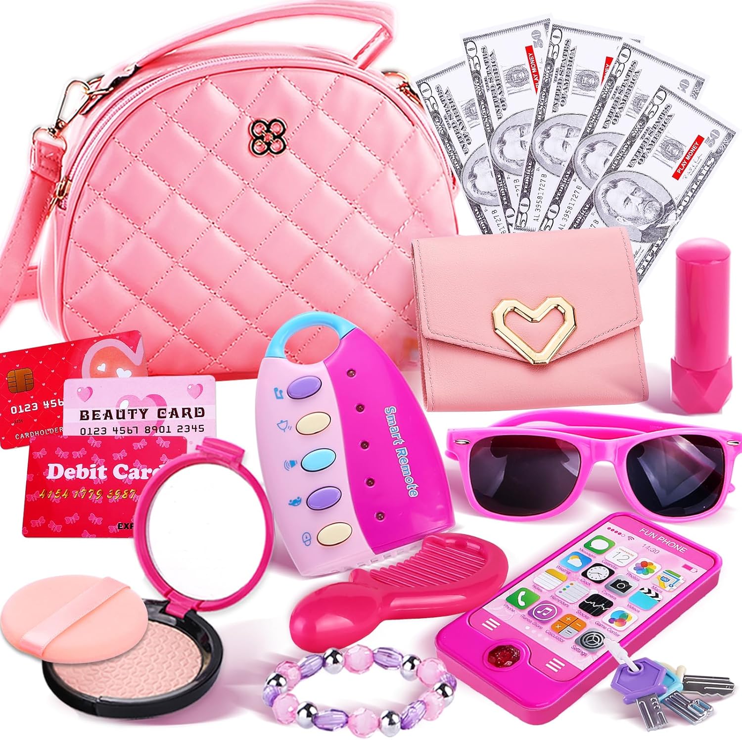 Little Girl Wallet with Makeup Set