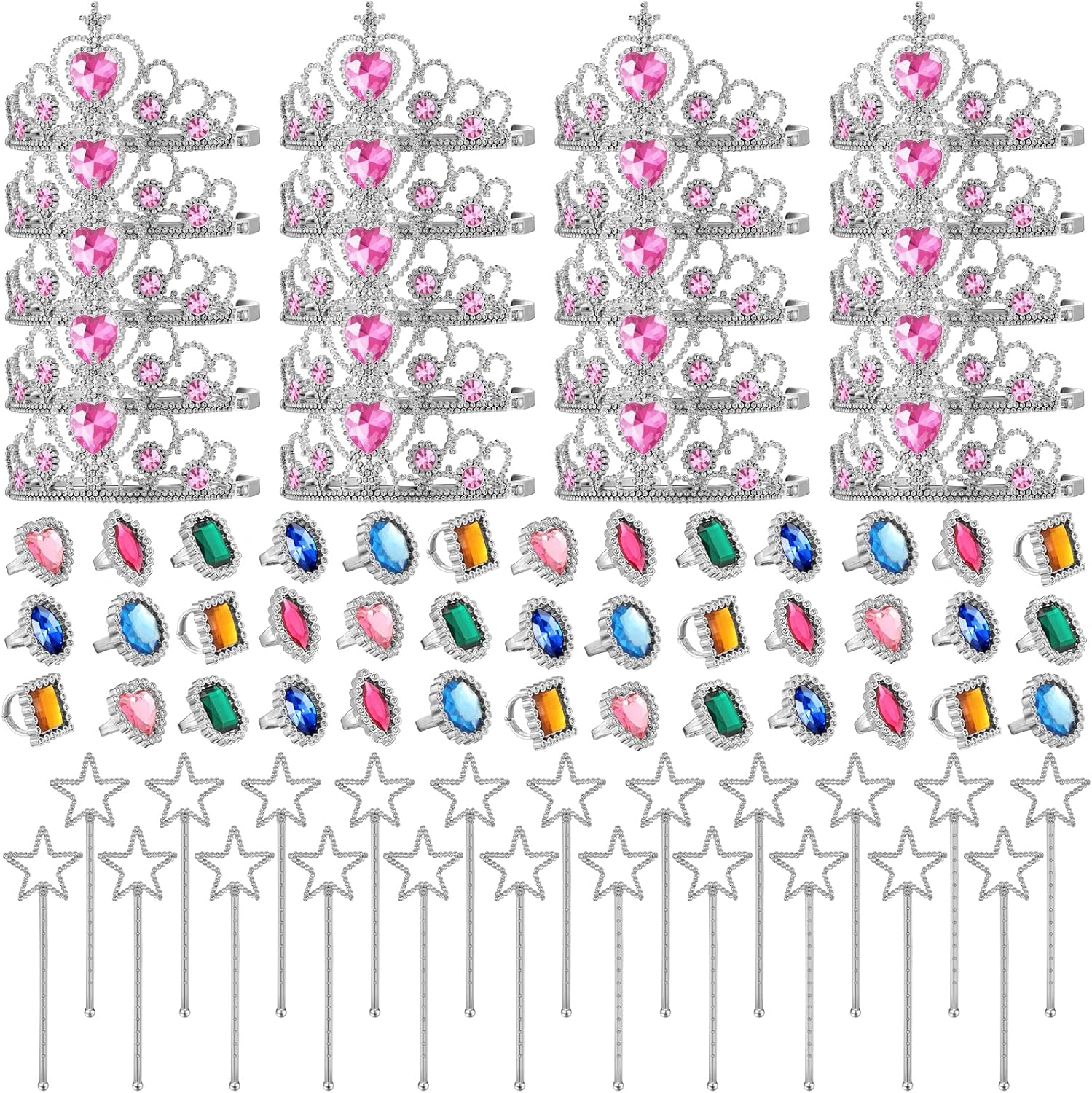 96 Pack Princess Party Costume Set