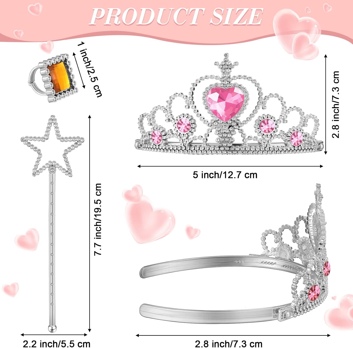 96 Pack Princess Party Costume Set