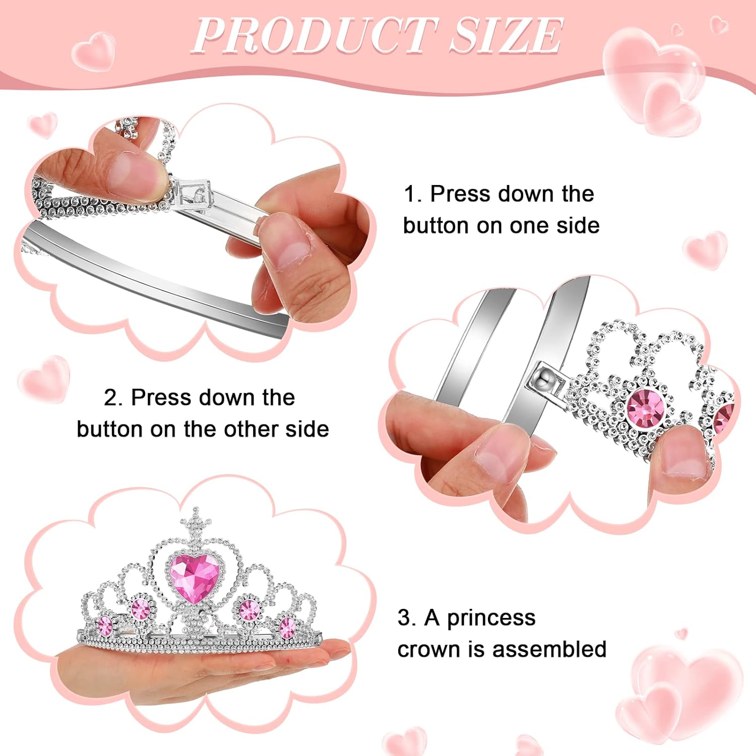 96 Pack Princess Party Costume Set