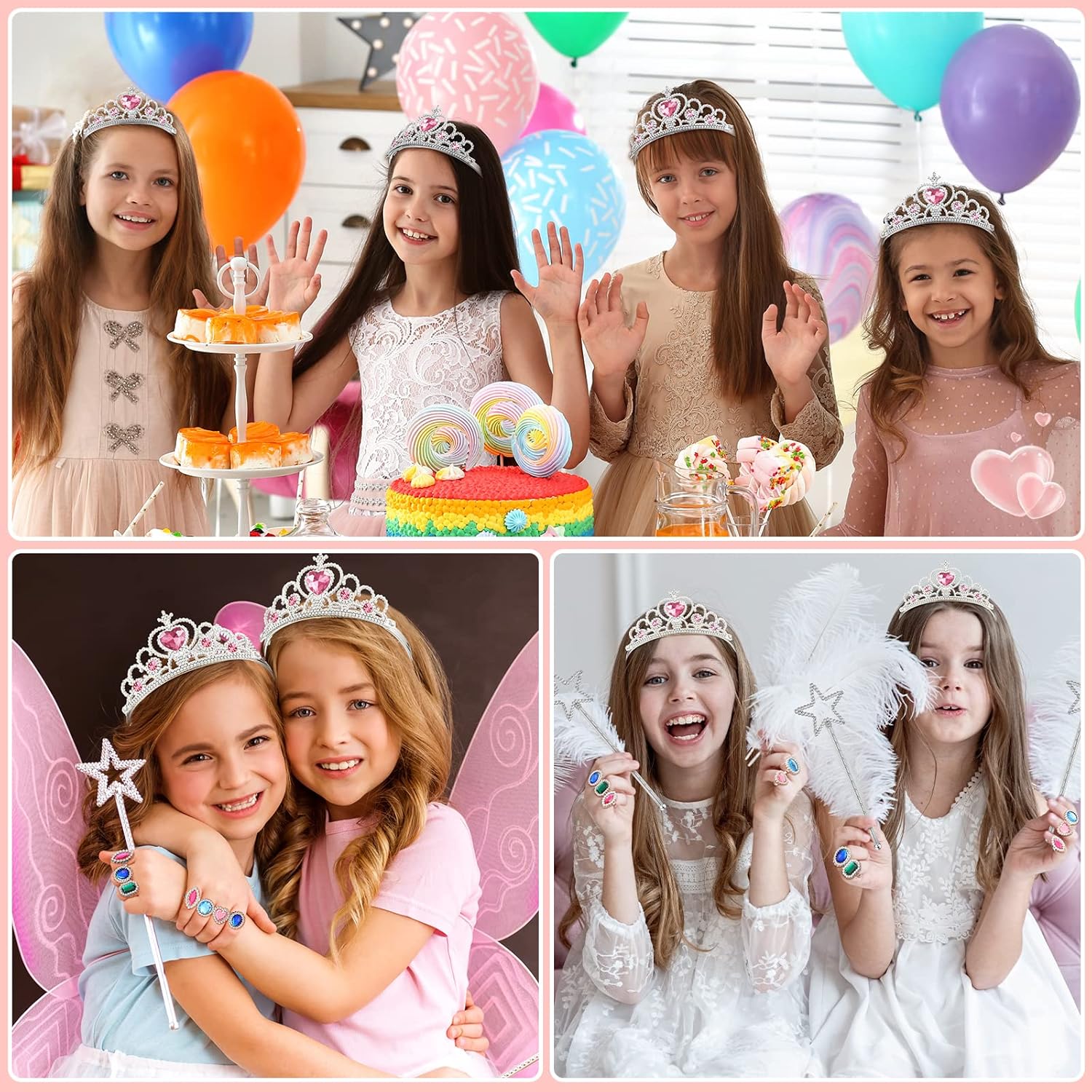 96 Pack Princess Party Costume Set