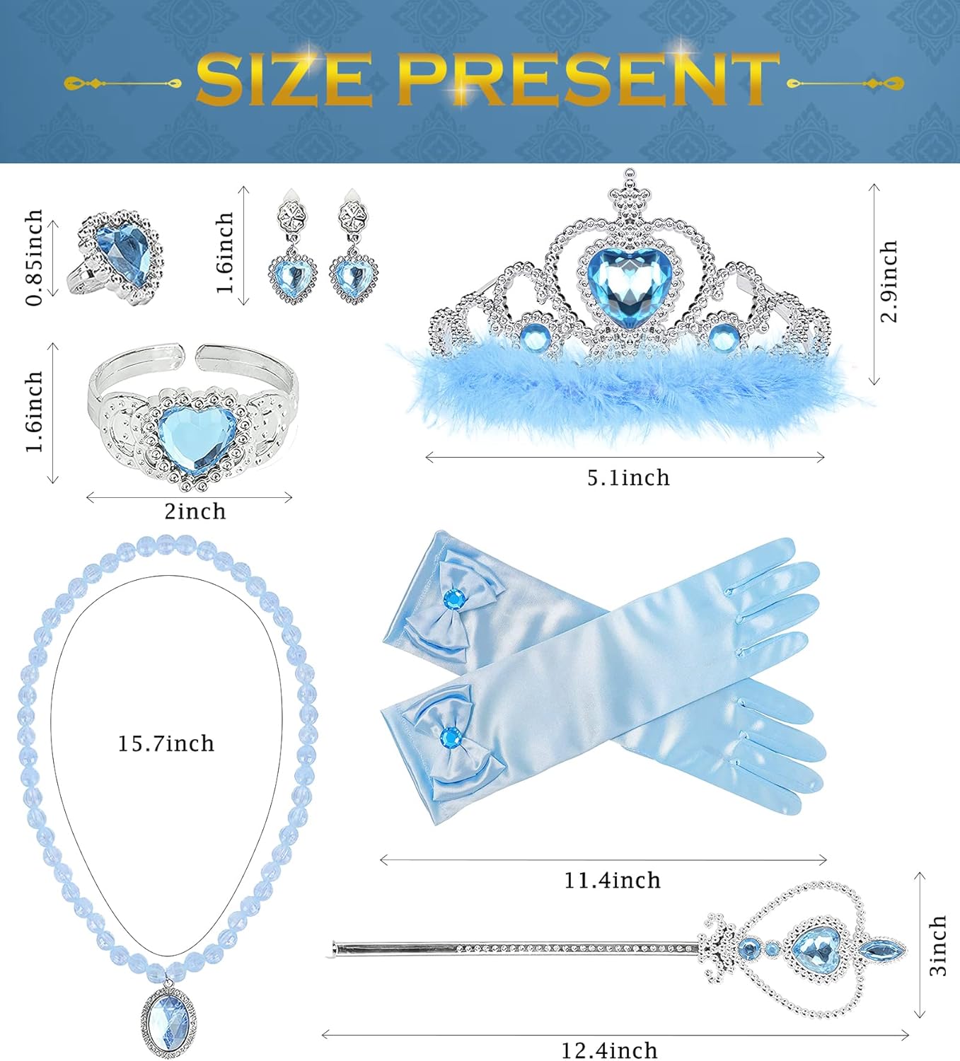 7pcs Princess Dress Up Accessories