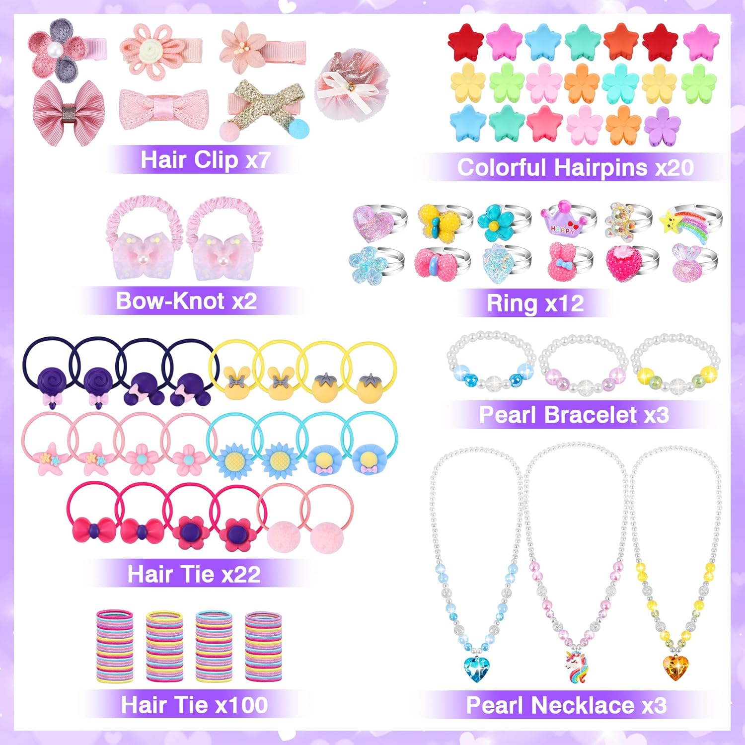 Girls Jewelry Toys, 172 Pieces Gemstone Set