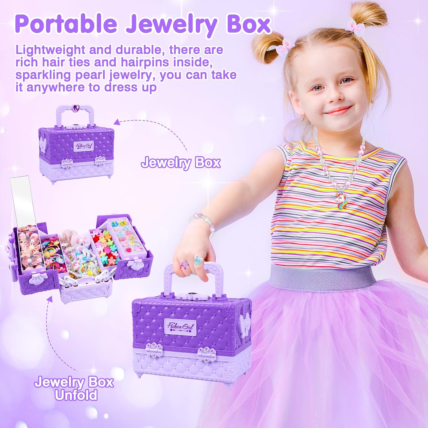 Girls Jewelry Toys, 172 Pieces Gemstone Set