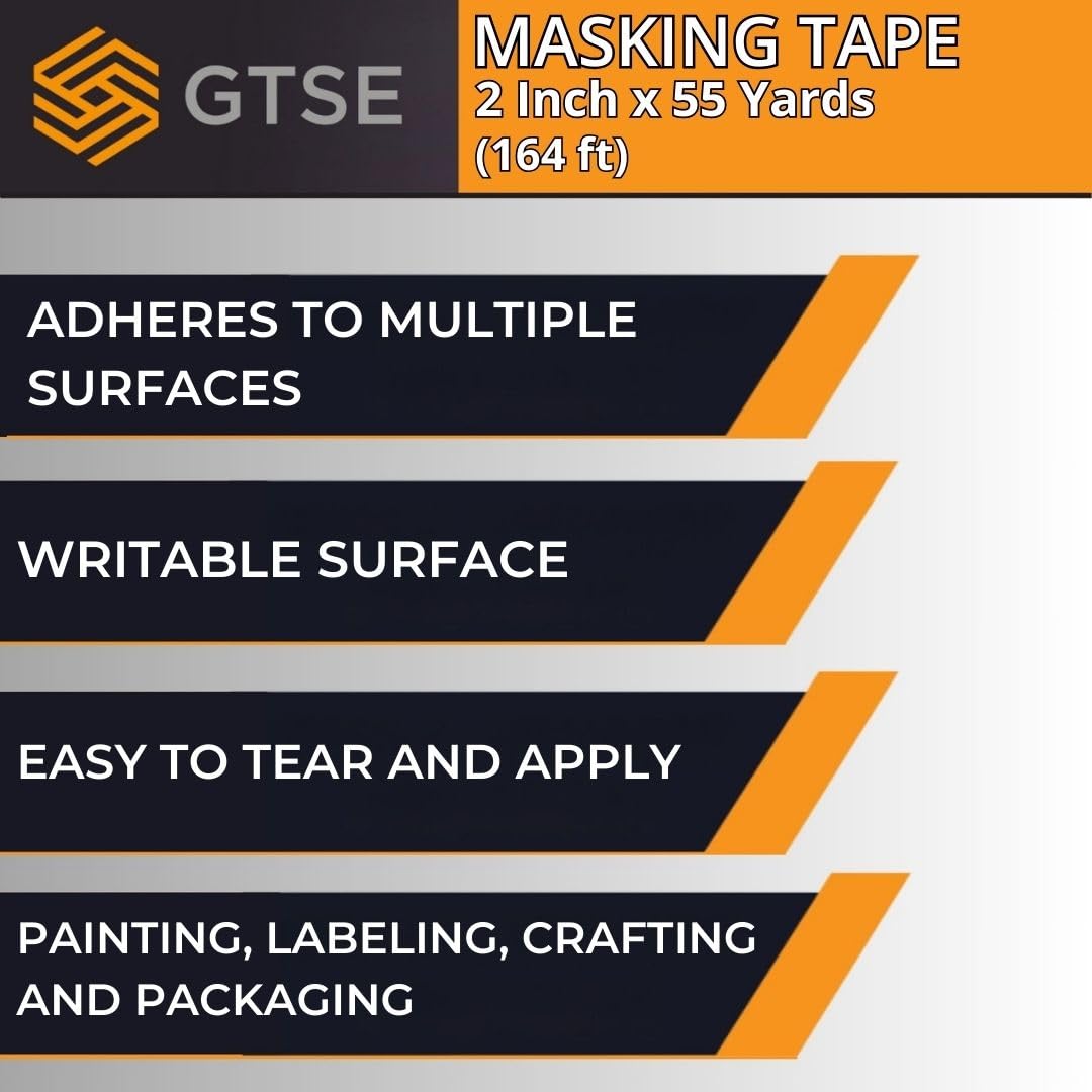 2 Rolls 5.08 cm x 55 yards Multi-Surface Tape