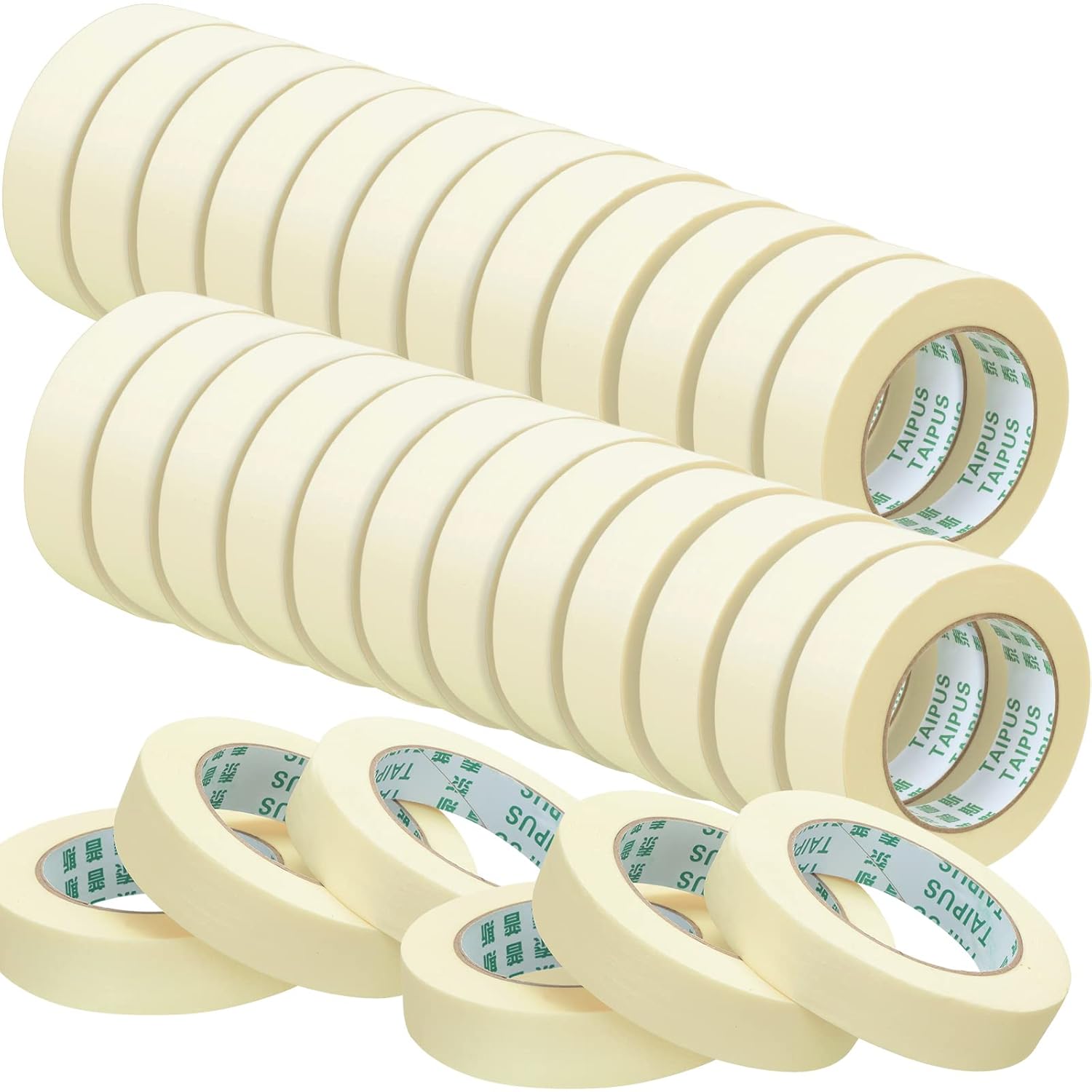 30 Pack Masking Tape, 0.8 inch, 55 Yds